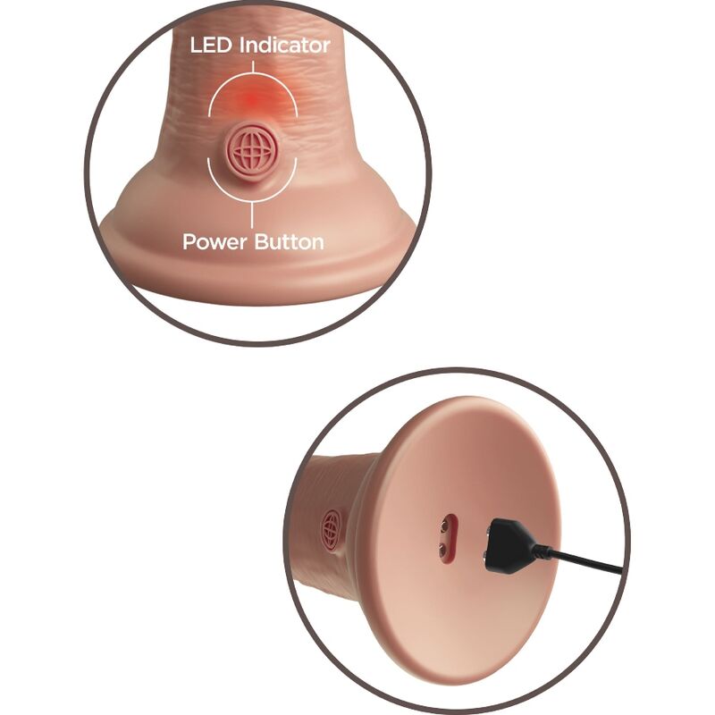 KING COCK - ELITARNEGO REALISTYCZNEGO WIBRATORA Z SILIKONU 20,3 CM