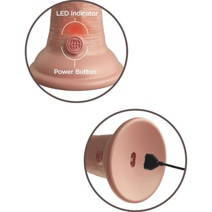 KING COCK - ELITARNEGO REALISTYCZNEGO WIBRATORA Z SILIKONU 20,3 CM