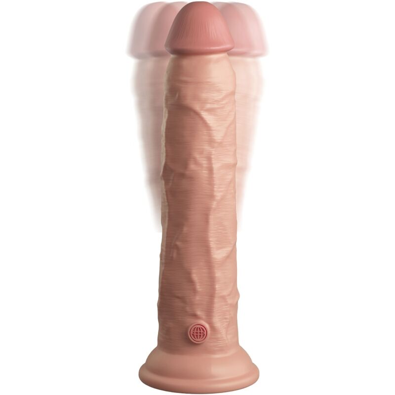 KING COCK - ELITARNY REALISTYCZNY WIBRATOR DILDO Z SILIKONOWYM PILOTEM 23 CM