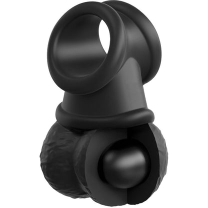 KING COCK - ELITE DELUXE REGULOWANY ZESTAW UPRZĘŻY Z JĄDRAMI I DILDO 20,3 CM