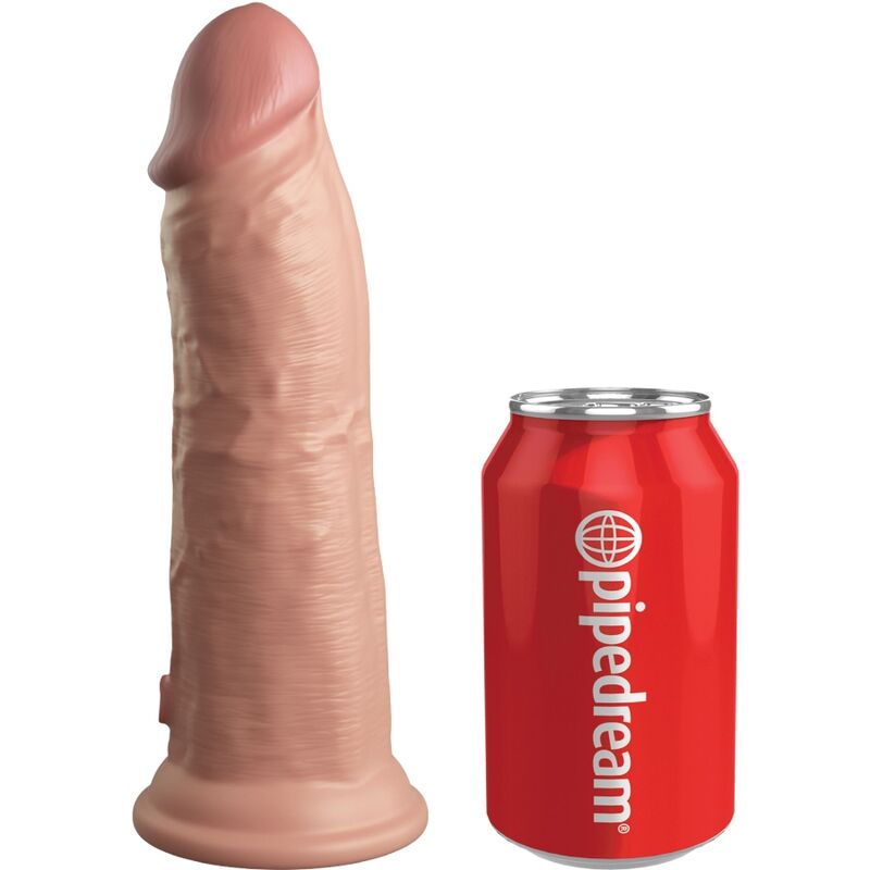 KING COCK - ELITE DELUXE REGULOWANY ZESTAW UPRZĘŻY Z JĄDRAMI I DILDO 20,3 CM