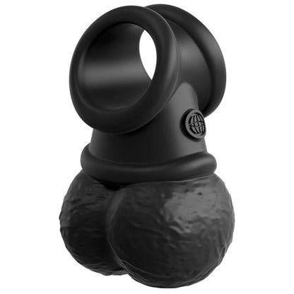 KING COCK - ELITE DELUXE REGULOWANY ZESTAW UPRZĘŻY Z JĄDRAMI I DILDO 20,3 CM