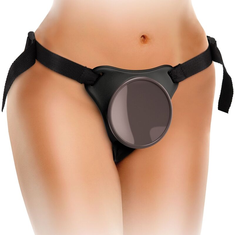 KING COCK - ELITE DELUXE REGULOWANY ZESTAW UPRZĘŻY Z JĄDRAMI I DILDO 20,3 CM