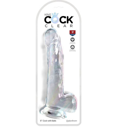 KING COCK - PRZEŹROCZYSTY DILDO Z JĄDRAMI 20,3 CM PRZEŹROCZYSTY