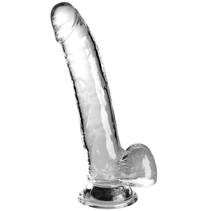KING COCK - PRZEŹROCZYSTY DILDO Z JĄDRAMI 20,3 CM PRZEŹROCZYSTY
