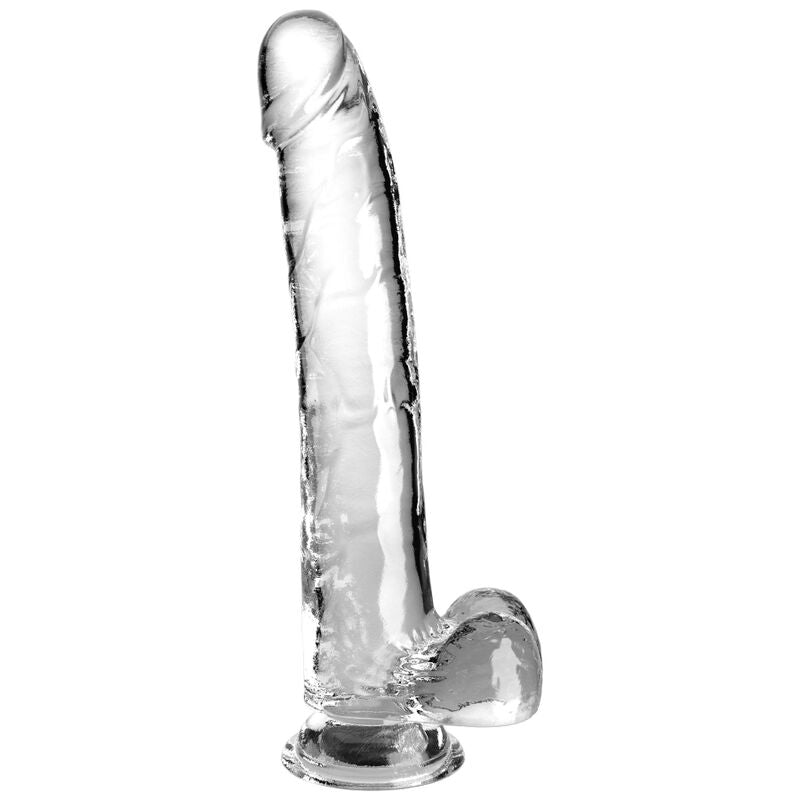 KING COCK - PRZEŹROCZYSTY DILDO Z JĄDRAMI 24,8 CM PRZEŹROCZYSTY