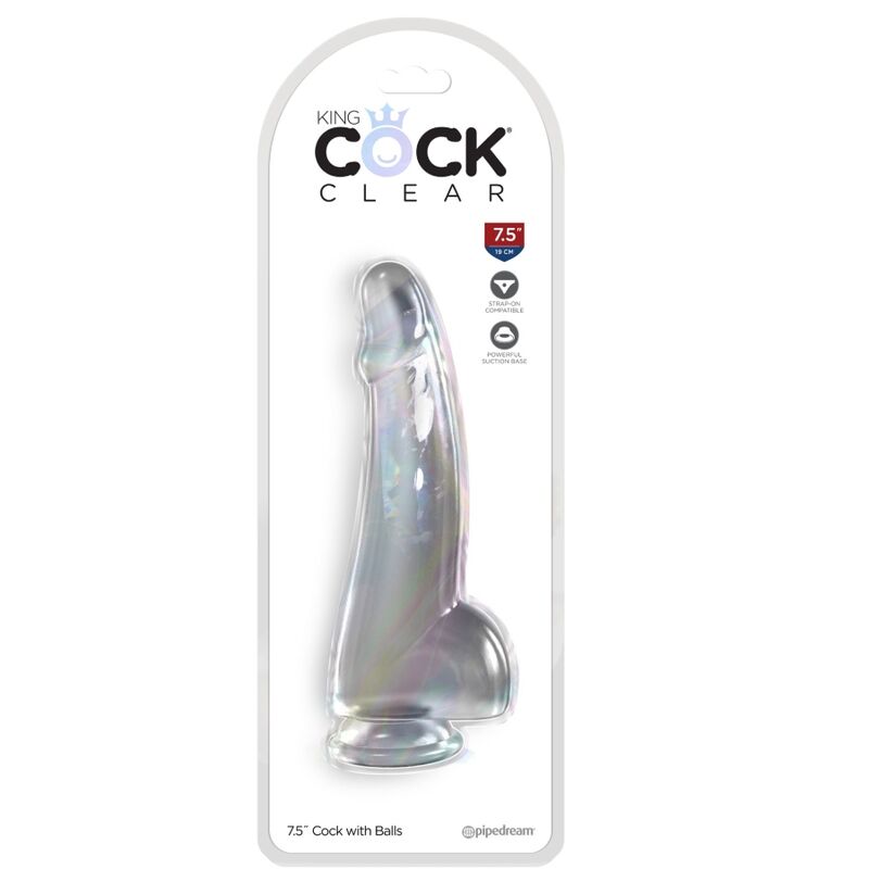 KING COCK - PRZEŹROCZYSTY DILDO Z JĄDRAMI 15,2 CM PRZEŹROCZYSTY