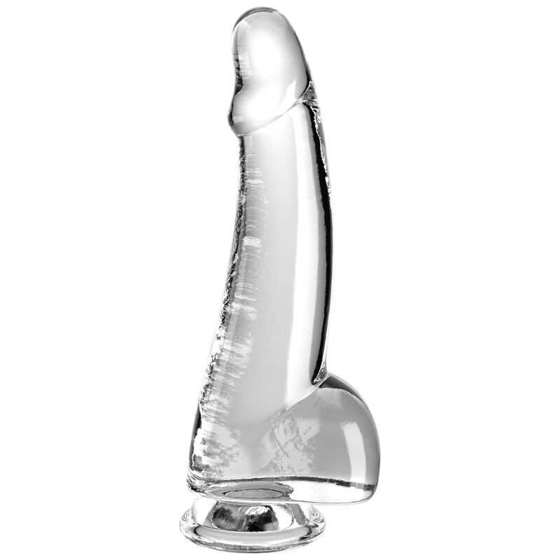 KING COCK - PRZEŹROCZYSTY DILDO Z JĄDRAMI 15,2 CM PRZEŹROCZYSTY