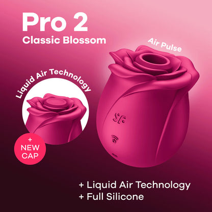 SATISFYER - WIBRATOR AIR PULSE PRO 2 CLASSIC BLOSSOM