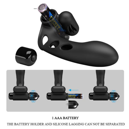 PRETTY LOVE - ORLANDO BLACK WIBRATOR NA PALCÓWKI