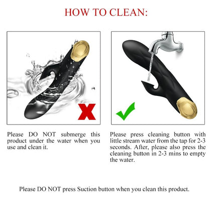 PRETTY LOVE - CZARNY, POZŁACANY, LUKSUSOWY WIBRATOR Z AKUMULATOREM