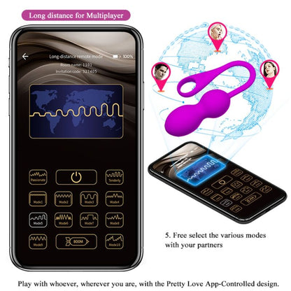 PRETTY LOVE - ELVIRA WIBRACYJNE KULKI DO ŁADOWANIA W KOLORZE FIOLETOWYM