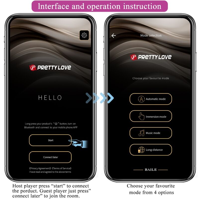 PRETTY LOVE - JEFFERSON STEROWANY APLIKACJĄ KOREK ANALNY CZARNY