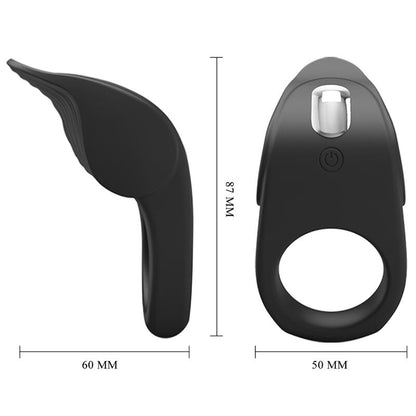 PRETTY LOVE - SUSANNA WIBRACYJNY PIERŚCIEŃ NA PENISA CZARNY