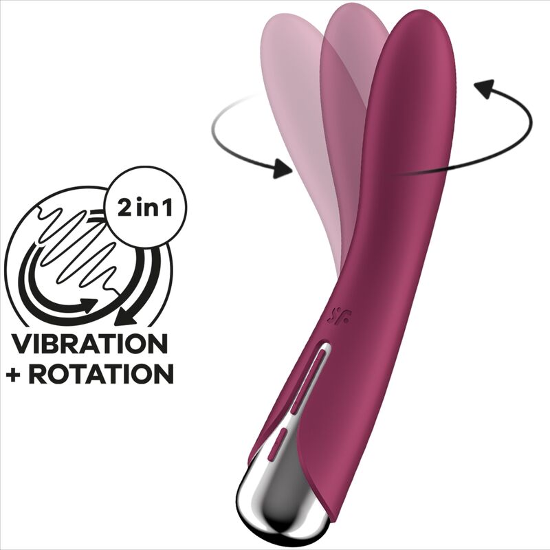 SATISFYER - WIRUJĄCY WIBRACJĘ 1 WIBRATOR Z OBROTEM PUNKTU G CZERWONY