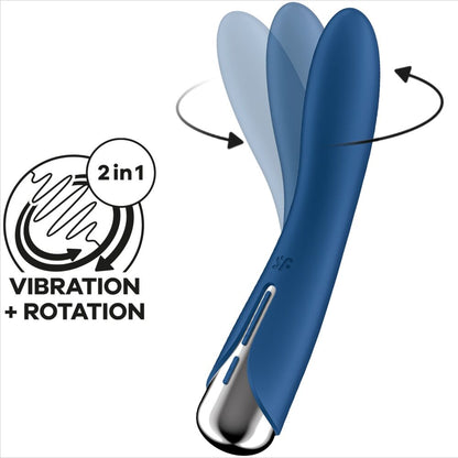 SATISFYER - WIRUJĄCY WIBRACJĘ 1 WIBRATOR Z OBROTEM PUNKTU G CZERWONY