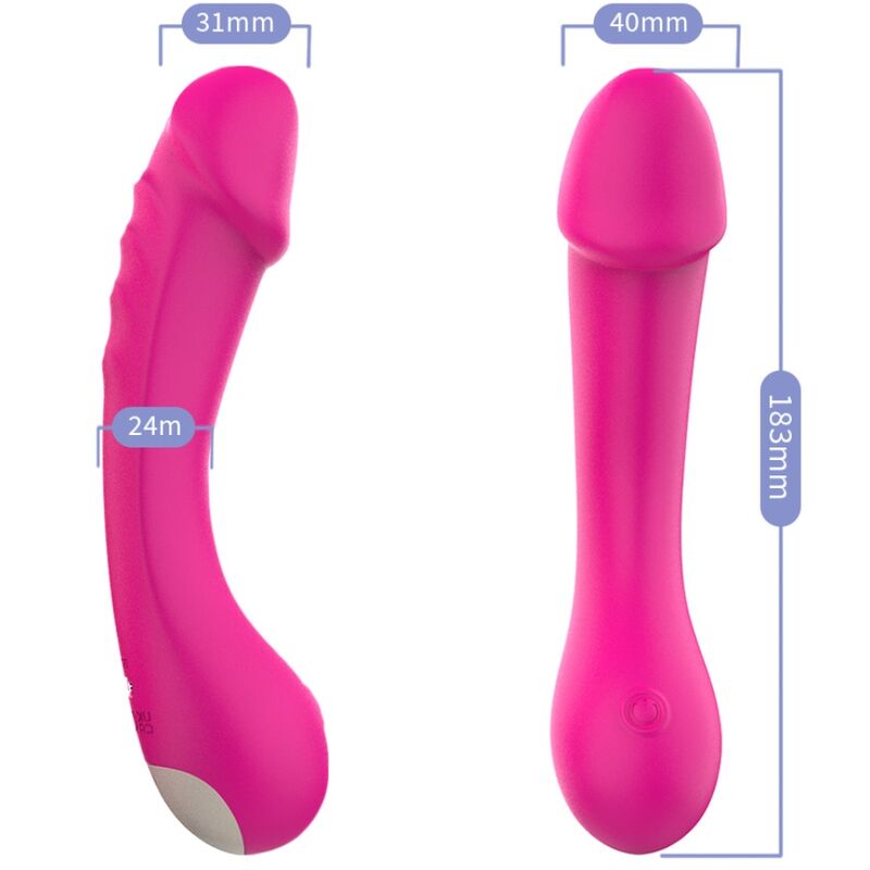 ARMONY - WIBRATOR DILDO PUNKT G SILIKON FUKSJA