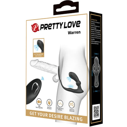 PRETTY LOVE - WARREN BLACK ANAL RING &amp; WIBRATOR