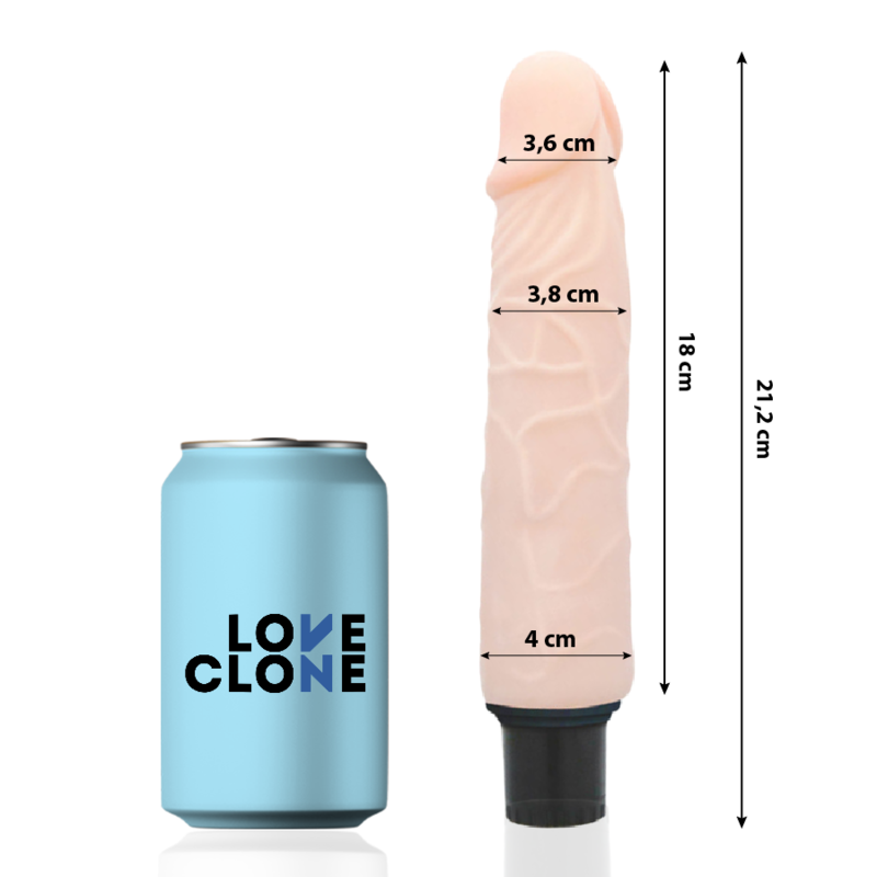 LOVECLONE - FINN WIBRATOR SAMOLUBRYKACYJNY 21,2 CM -O- 3,8 CM