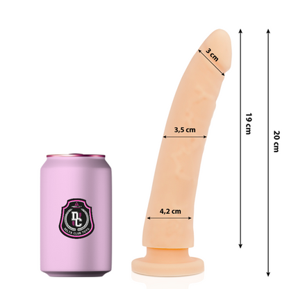 DELTA CLUB - ZABAWKI NATURALNE DILDO SILIKON MEDYCZNY 20 CM -O- 4 CM