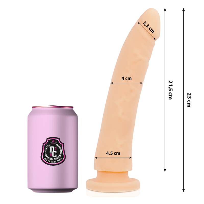 DELTA CLUB - ZABAWKI NATURALNE DILDO SILIKON MEDYCZNY 23 CM -O- 4,5 CM