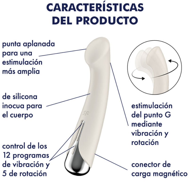 SATISFYER - WIRUJĄCY WIBRATOR G-SPORT 1 ROTATOR CZERWONY