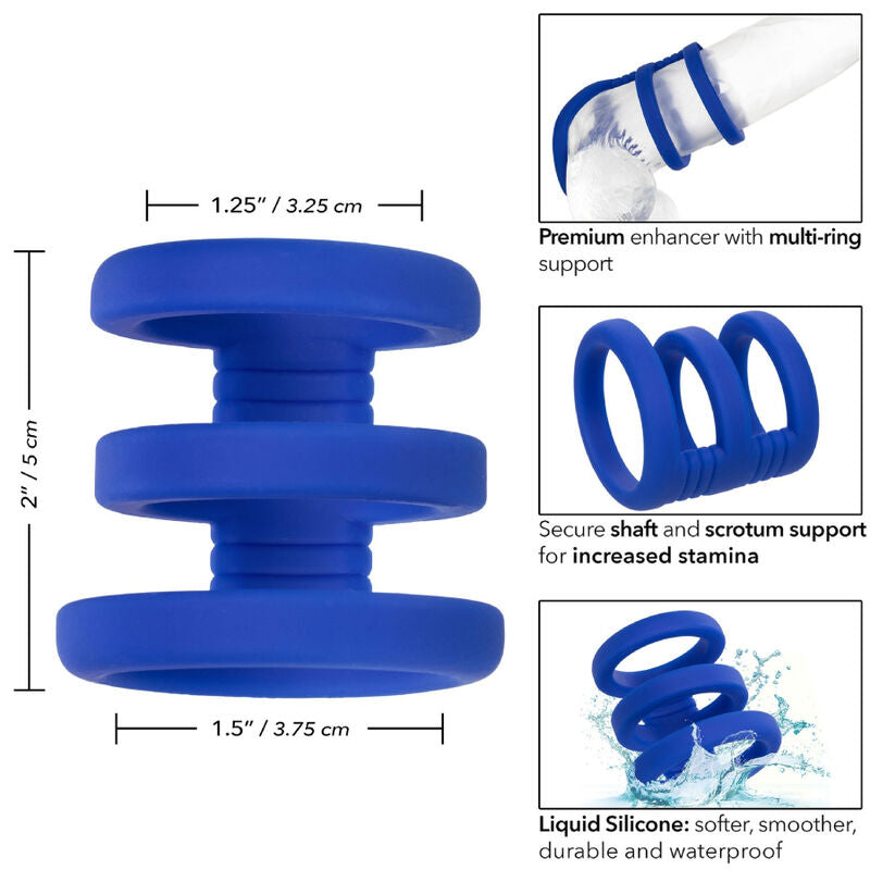 CALEXOTICS - ADMIRAL POTRÓJNA KLATKA NA KUTAS NIEBIESKA