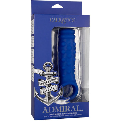 CALEXOTICS - ADMIRAL BEADED PENIS COVER PŁYNNY SILIKON NIEBIESKI
