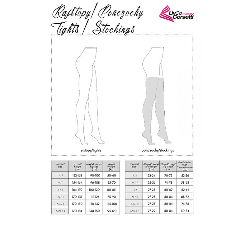 LIVCO CORSETTI FASHION - POŃCZOCHY GRARDDIS LC XG042 CZARNE JEDNORAZOWE