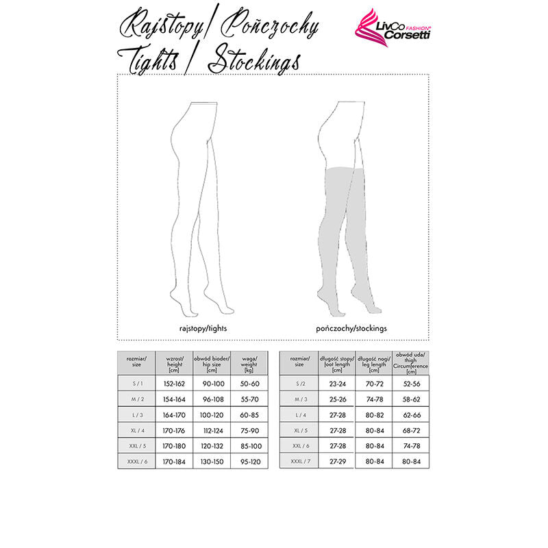 LIVCO CORSETTI FASHION - POŃCZOCHY LOLIWIA LC19330 CZARNE JEDNORAZOWE