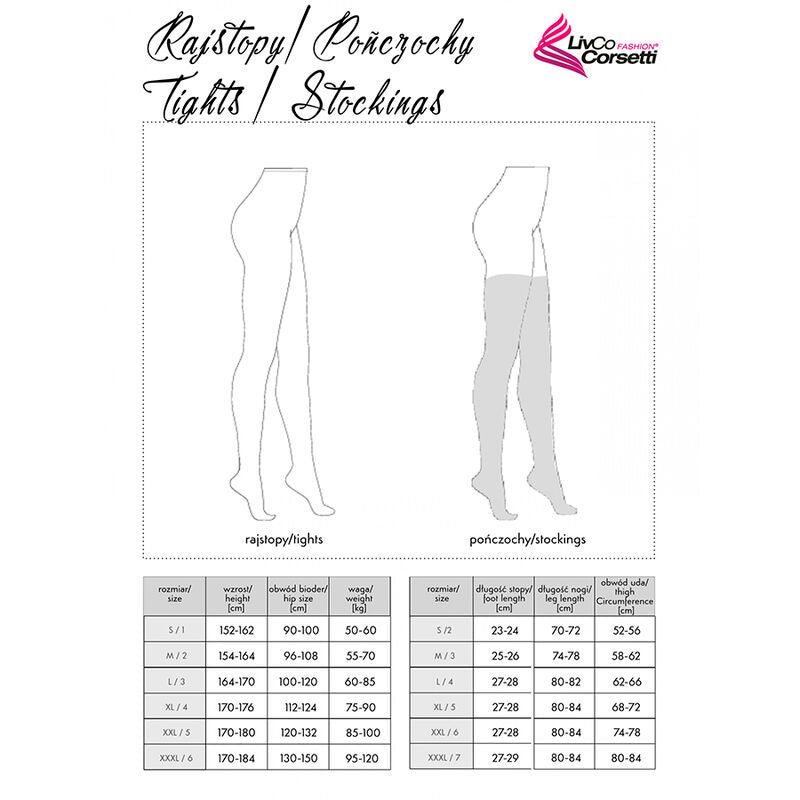 LIVCO CORSETTI FASHION - MIRANEIT LC XG021 POŃCZOCHY CZARNE JEDNORAZOWE