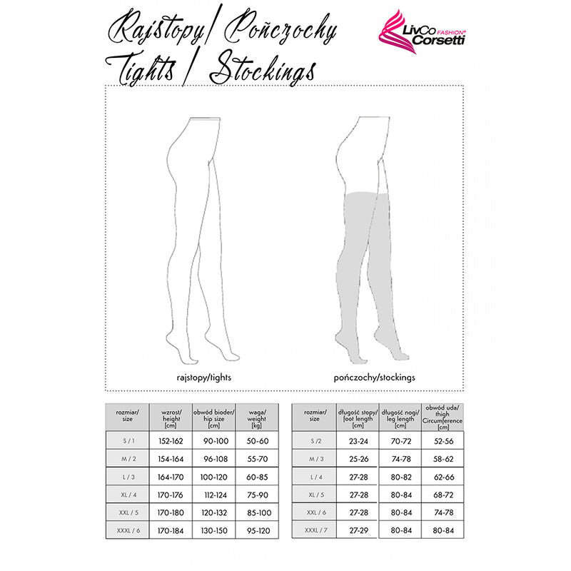 LIVCO CORSETTI FASHION - POŃCZOCHY MONIKONI XG054 CZARNE JEDNORAZOWE