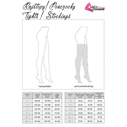 LIVCO CORSETTI FASHION - POŃCZOCHY MORJAMA LC XG019 CZARNE JEDNORAZOWE