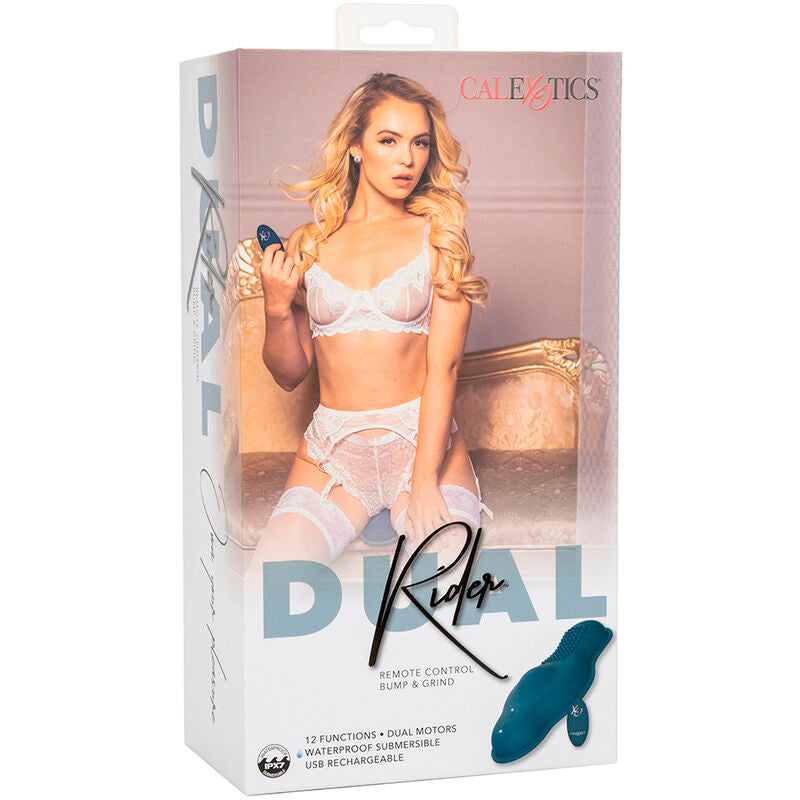 CALEXOTICS - MASAŻER DLA JEŹDŹCÓW Z PODWÓJNYM SILNIKIEM PILOTEM NIEBIESKI