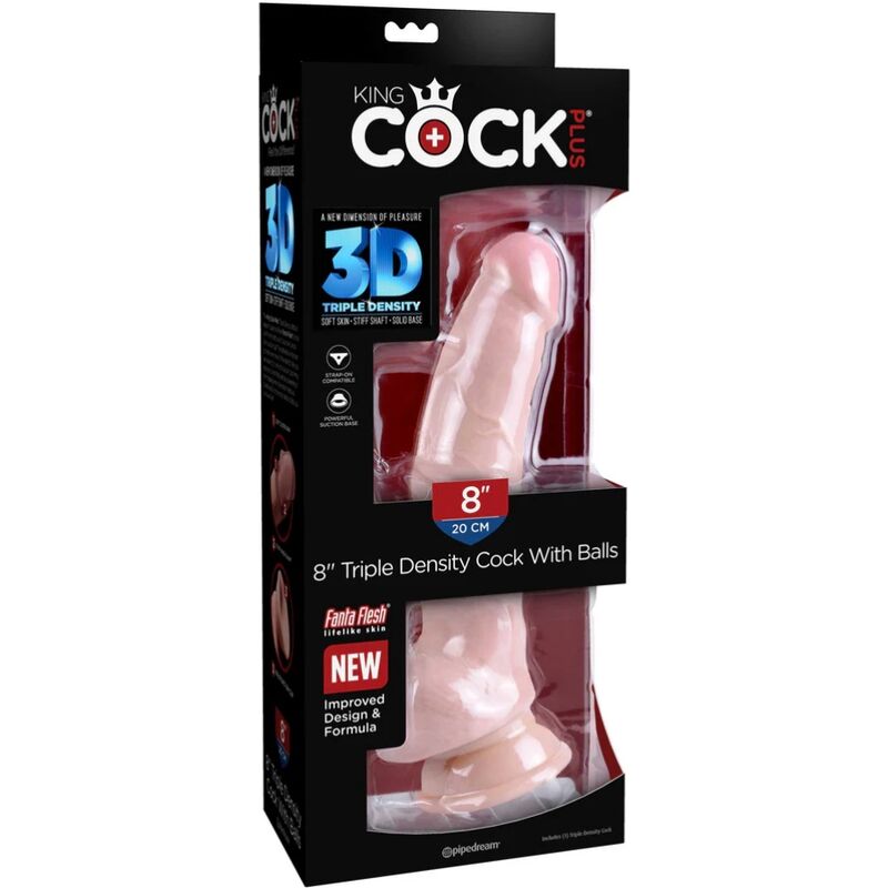 KING COCK - DILDO POTRÓJNEJ GĘSTOŚCI 18,4 CM