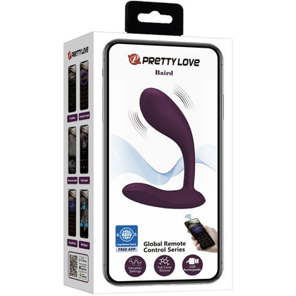 PRETTY LOVE - BAIRD G-SPOT 12 WIBRACJI ŁADOWALNY LILA APP