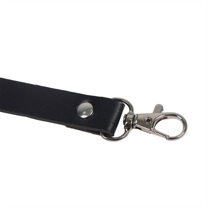 SUBBLIME - UPRZĄŻ CIAŁA REGULOWANE PASKI SKÓRZANE CZARNE JEDNORAZOWY ROZMIAR