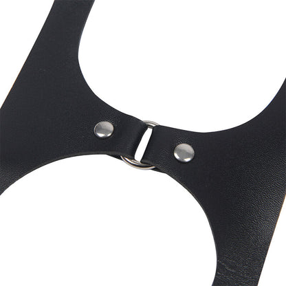 SUBBLIME - UPRZĄŻ CAŁOCIA Z KLAMRAMI SKÓRZANYMI CZARNYMI JEDNORAZOWY ROZMIAR