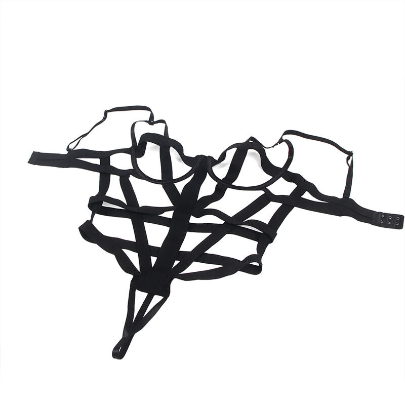 SUBBLIME - SEKSOWNE BODY Z WYCIĘCIAMI CZARNE S/M