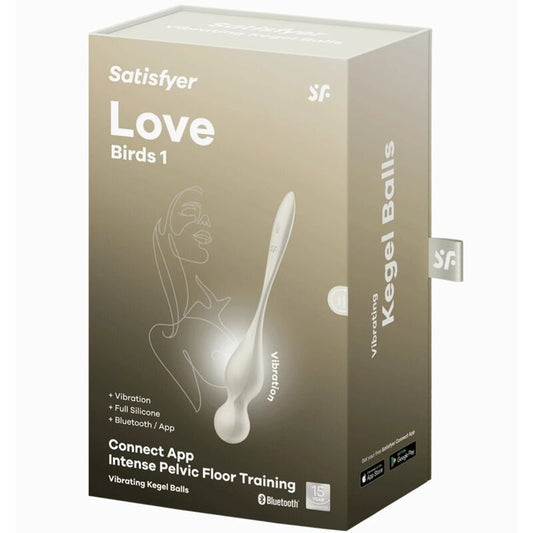 SATISFYER - WIBRACYJNE KULKI DO MIĘŚNI KEGLA LOVE BIRDS BIAŁE