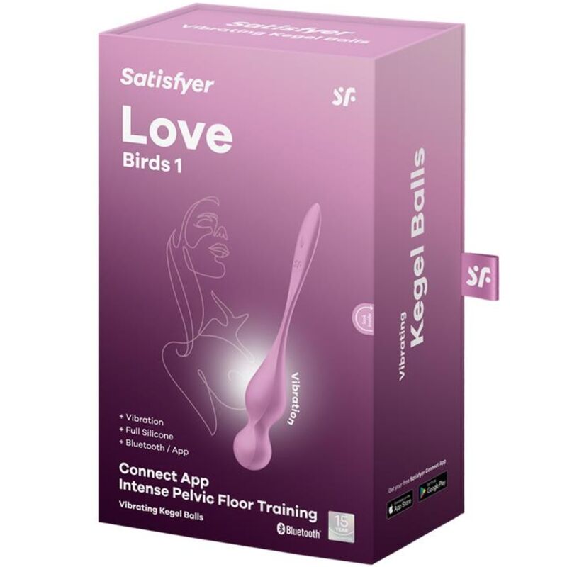 SATISFYER - WIBRACYJNE KULKI KEGLA LOVE BIRDS RÓŻOWE