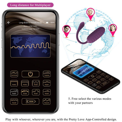 PRETTY LOVE - CASPER PURPLE WIBRACYJNE JAJKO Z MOŻLIWOŚCIĄ ŁADOWANIA