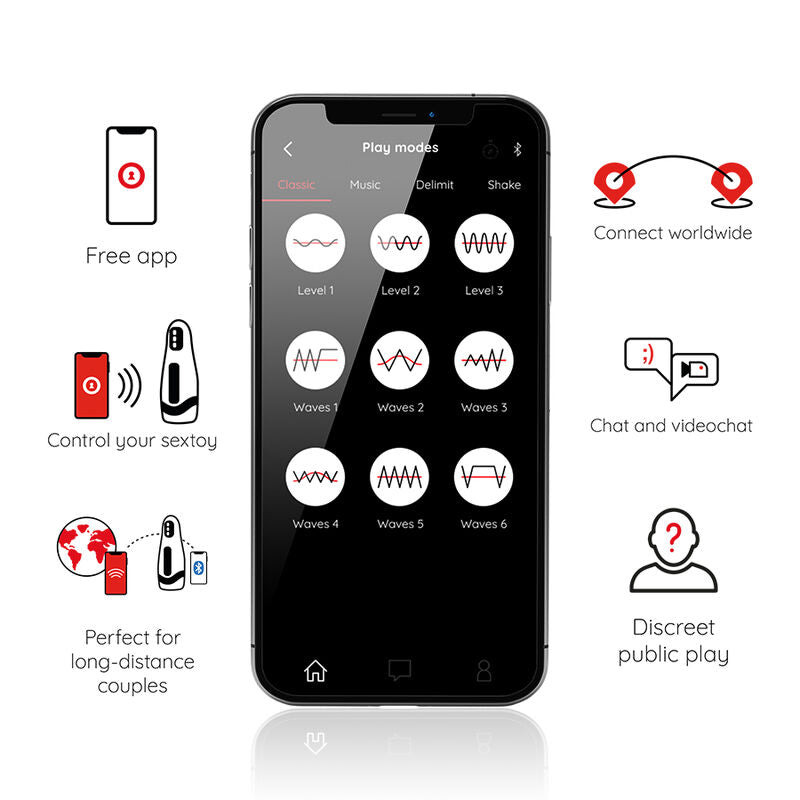 ONINDER - SEUL MĘSKI MASTURBATOR AKUMULATOROWY 10 PRĘDKOŚCI - DARMOWA APLIKACJA