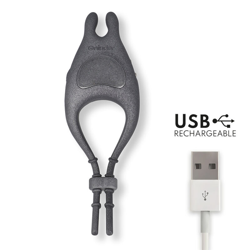 ONINDER - PAMPA Akumulatorowy regulowany pierścień wibracyjny ze stymulatorem łechtaczki 10 prędkości - darmowa aplikacja