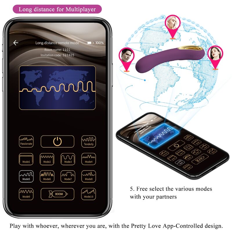 PRETTY LOVE - ETHAN WIBRATOR AKUMULATOROWY LILA