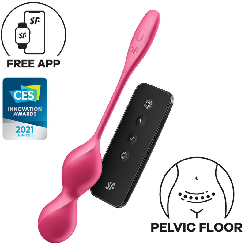 SATISFYER - LOVE BIRDS 2 WIBRACYJNE KULKI DO MIĘŚNI KEGLA + DARMOWA APLIKACJA