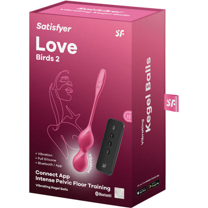 SATISFYER - LOVE BIRDS 2 WIBRACYJNE KULKI DO MIĘŚNI KEGLA + DARMOWA APLIKACJA