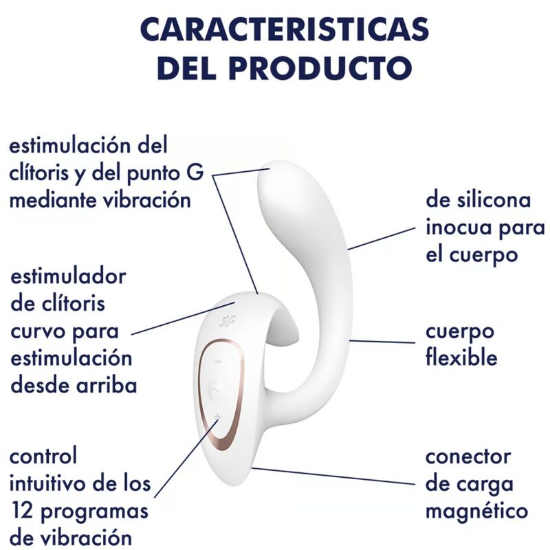 SATISFYER - G jak Goddess 1 Wibrator Królik Biały