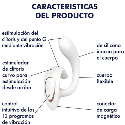 SATISFYER - G jak Goddess 1 Wibrator Królik Biały