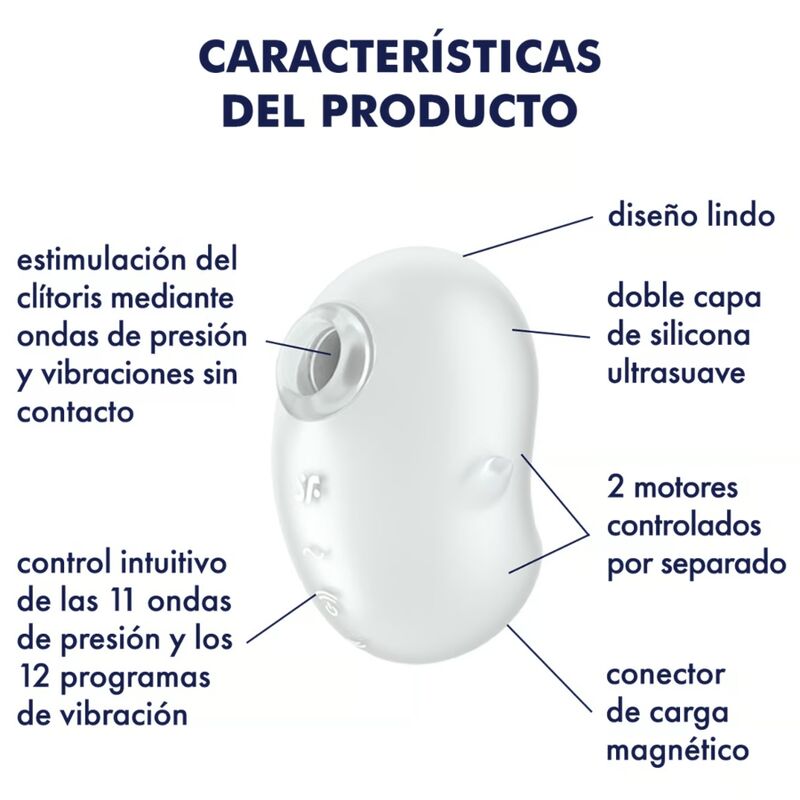 SATISFYER - WIBRATOR LAY-ON CUTIE GHOST BIAŁY